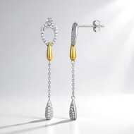 Boucles d'oreilles en argent et Zircon