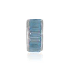 Zilveren hanger met Blauwe Onyxen
