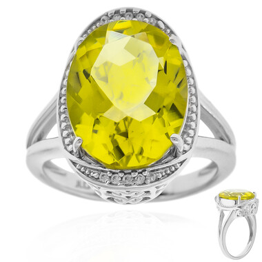 Ouro Verde-Quarz-Silberring