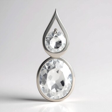 White Kunzite Silver Pendant (Pallanova)