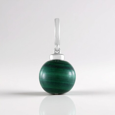 Ciondolo in argento con Malachite (MONOSONO COLLECTION)