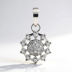 Ciondolo in argento con Diamante I1 (G)