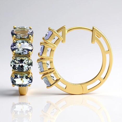 Orecchini in oro con Tanzanite (non riscaldata)