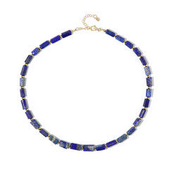 Lapislazuli-Silberhalskette