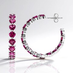 Orecchini in argento con Rodolite