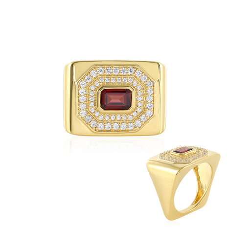 Mosambik-Granat-Silberring