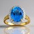 Bague en or et Topaze bleu Suisse (Adela Gold)