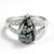 Anello in argento con Ossidiana Fiocco di Neve