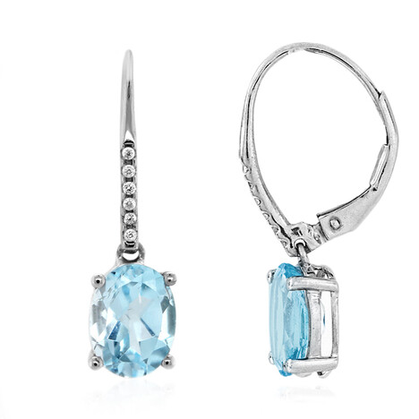 Orecchini in argento con Topazio Blu Cielo