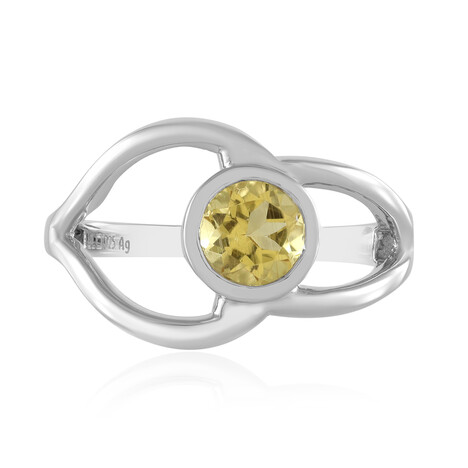 Gelber Beryll-Silberring