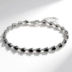 Bracciale in argento con Spinello Nero