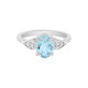 Anello in argento con Topazio Blu Cielo