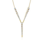 Zilveren halsketting met zirkonen