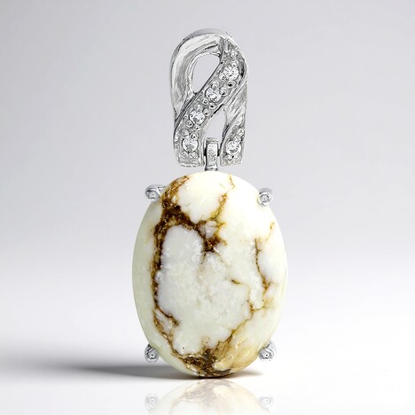 Ciondolo in argento con Magnesite