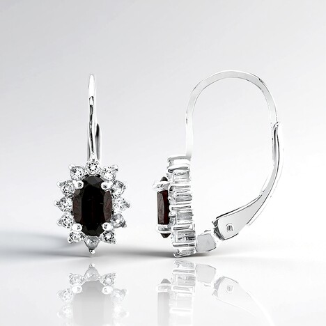 Orecchini in argento con Granato