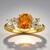 Anello in oro con Zaffiro Arancione Ban Ka Cha