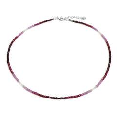 Collana in argento con Rubino della Birmania