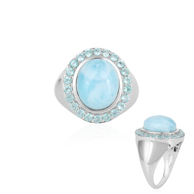 Anello in oro con Larimar (KM by Juwelo)