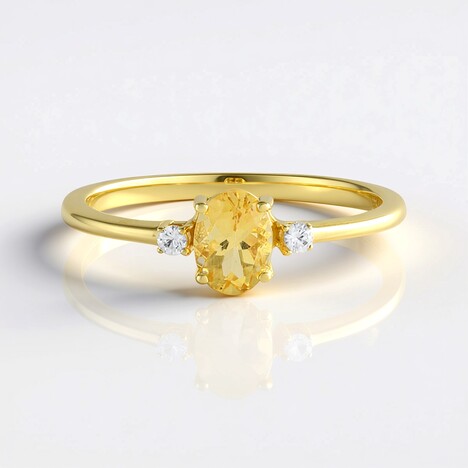 Anello in argento con Berillo Giallo