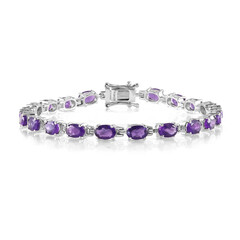 Brazalete en plata con Amatista de Zambia