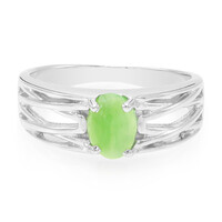 Bague pour homme en argent et Chrysoprase impériale
