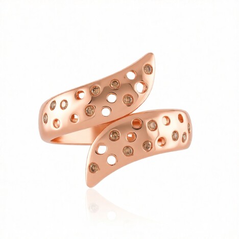 I2 Champagner-Brillant-Silberring (de Melo)