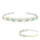 Bracciale in argento con Fluoroapatite Verde (Gems en Vogue)