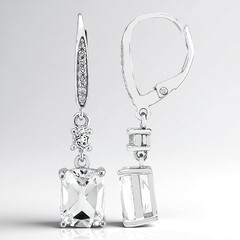 Orecchini in argento con Topazio Bianco