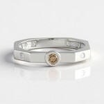 Anello in argento con Diamante Champagne I2 (de Melo Essence)