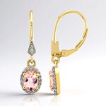 Orecchini in oro con MORGANITE MARROPINO
