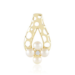 Colgante en oro con Perla blanca Freshwater