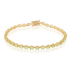 Brazalete en plata con Peridoto de Birmania