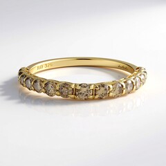 Anello in oro con Diamante Champagne I2 (de Melo Gold)