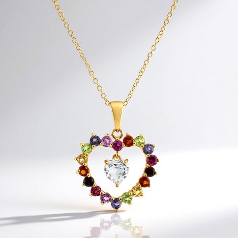 Collana in argento con Topazio Bianco