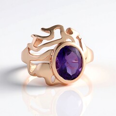 Anello in argento con Ametista