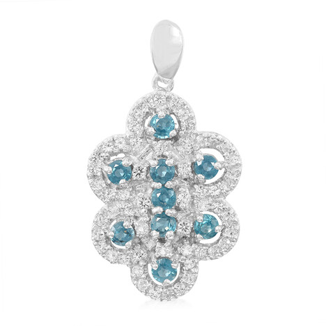 Pendentif en argent et Kyanite Paon