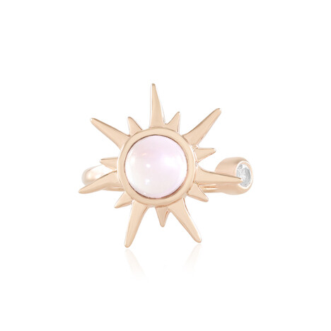 Anello in argento con Quarzo Rosa