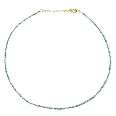 Blauer Diamant-Silberhalskette