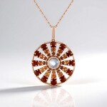 White Moonstone Silver Necklace (KM by Juwelo)