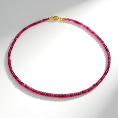 Collana in oro con Tormalina Rosa