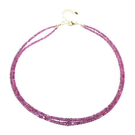 Tanzanian Ruby Silver Necklace