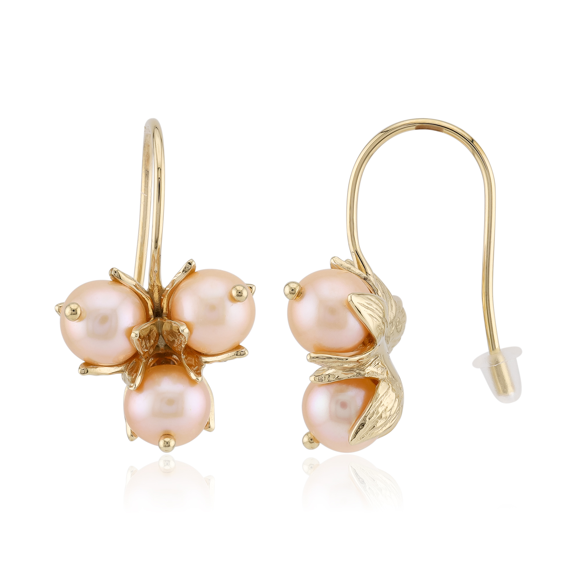 アクセサリー Freshwater Pearl Earrings - gold Peach Freshwater Pearl Gold-Plated Earrings