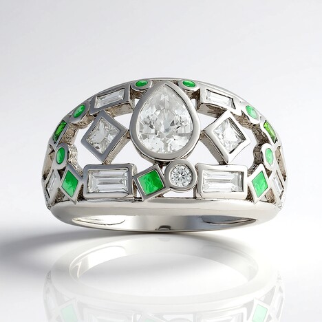 Anello in argento con Zircone (SAELOCANA)
