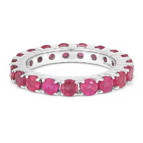 Anello in argento con Rubino del Madagascar