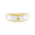 Gelber I2 Brillant-Silberring