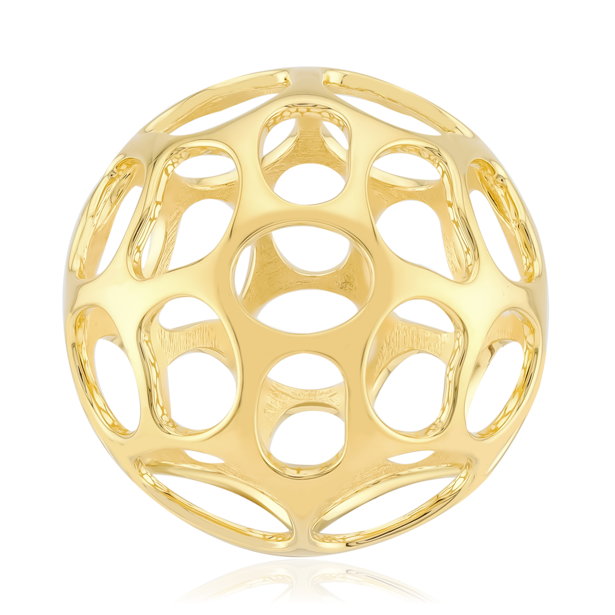 Ciondolo Uomo In Argento 925 Placcato Oro Giallo Con Zirconi 3,48 Ct - Online0369