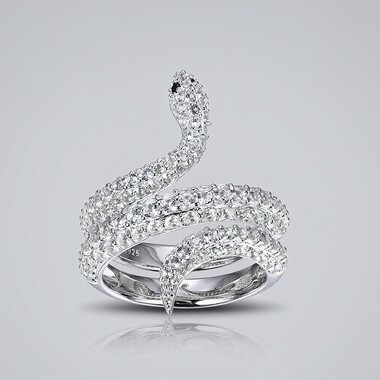Bague en argent et Topaze blanche