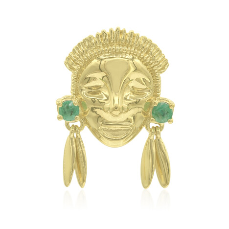 Brasilianischer Smaragd-Silberanhänger