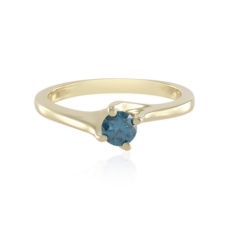 Blauer SI1 Brillant-Goldring
