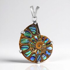 Ciondolo in argento con Ammonite